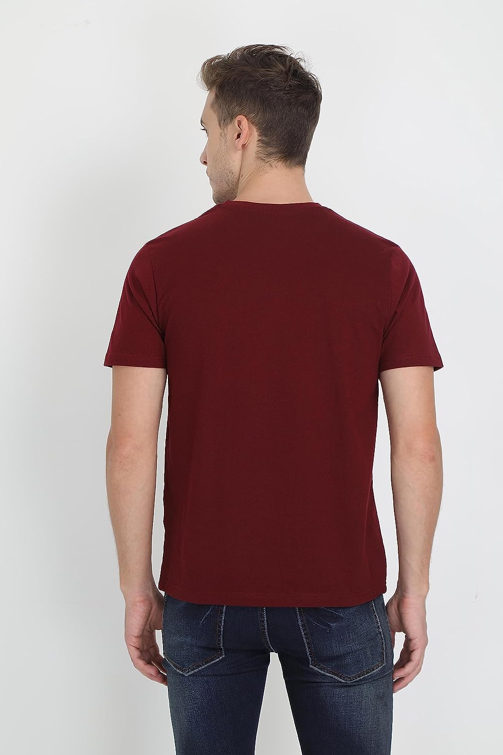 Tom & Jerry Cotton Blend Maroon T Shirt - S