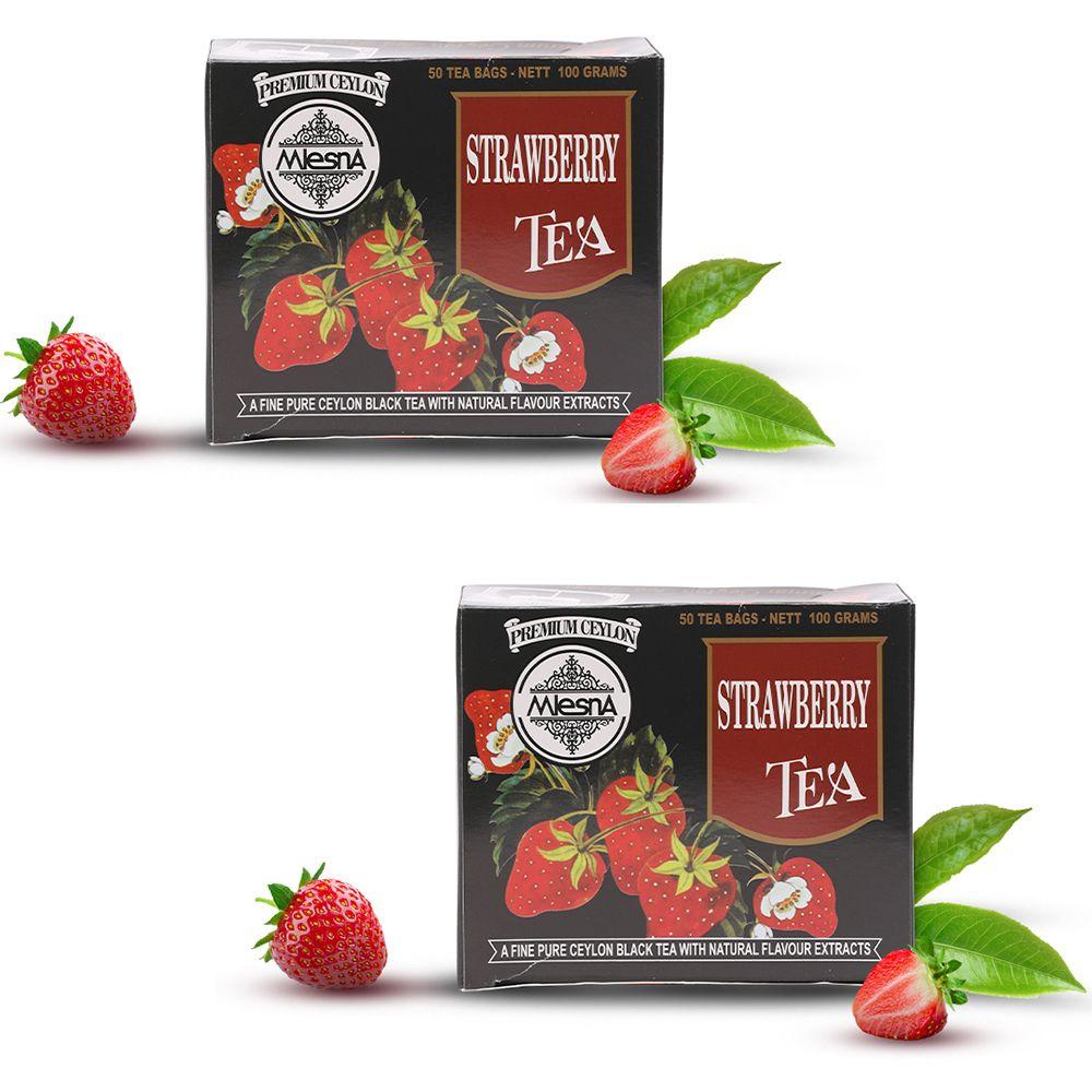 Mlesna Strawberry Tea Bag 200g (100g x 2) (Pack of 2) (100g each)