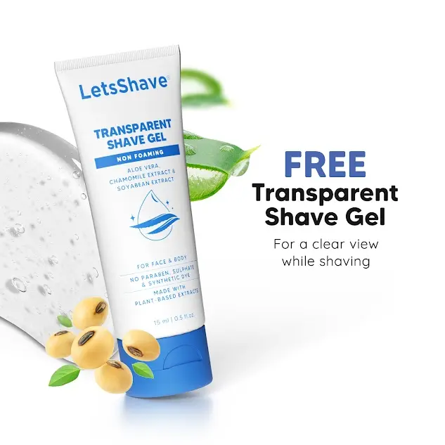LetsShave Pro 6 Premium Portable Shaving Razor For Men With Free Transparent Shave Gel