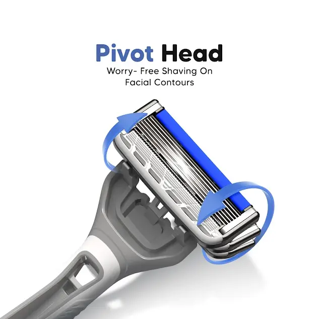 LetsShave Pro 6 Premium Portable Shaving Razor For Men With Free Transparent Shave Gel