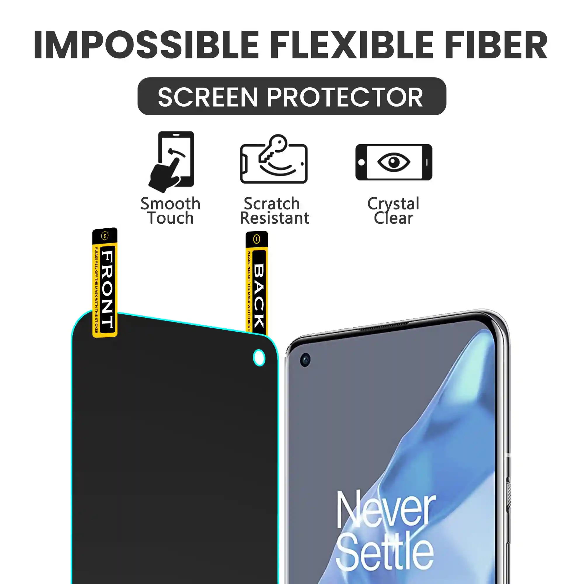 FIRST MART Screen Protector for OnePlus 9 Pro 5G - Nanofiber Unbreakable Membrane Case Friendly Full Edge to Edge Screen Coverage & Installation Kit (Gaming Clear)