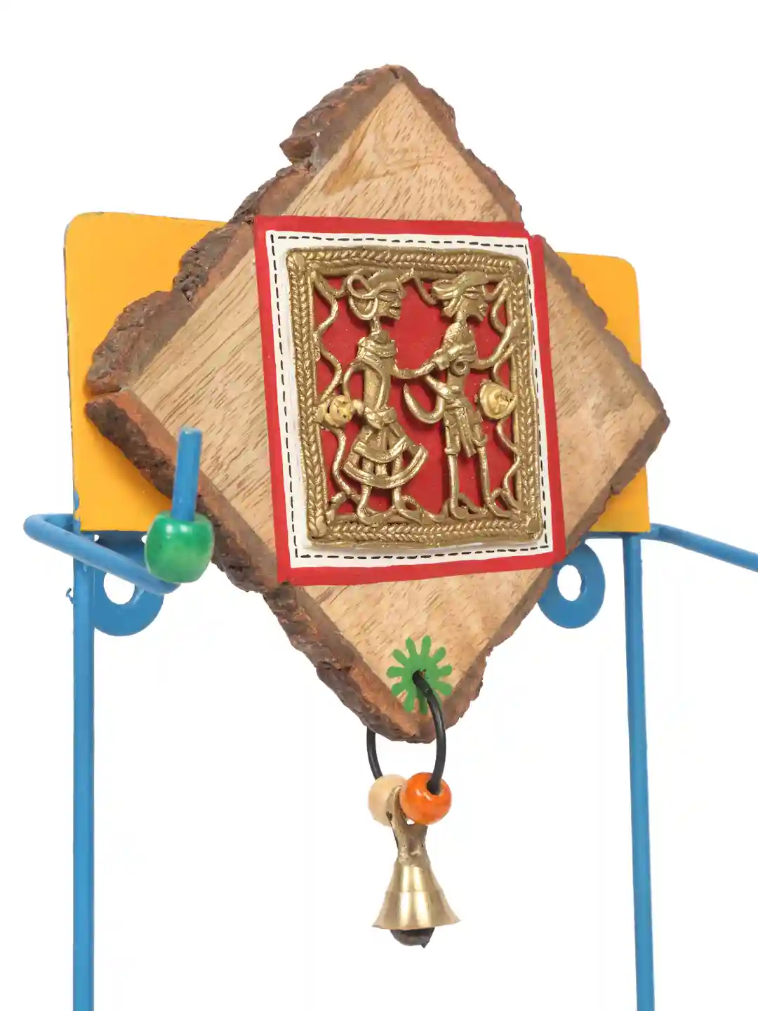 Shilpkara Dhokra Motifs Finish Wall Magazine Metal Holder Rack