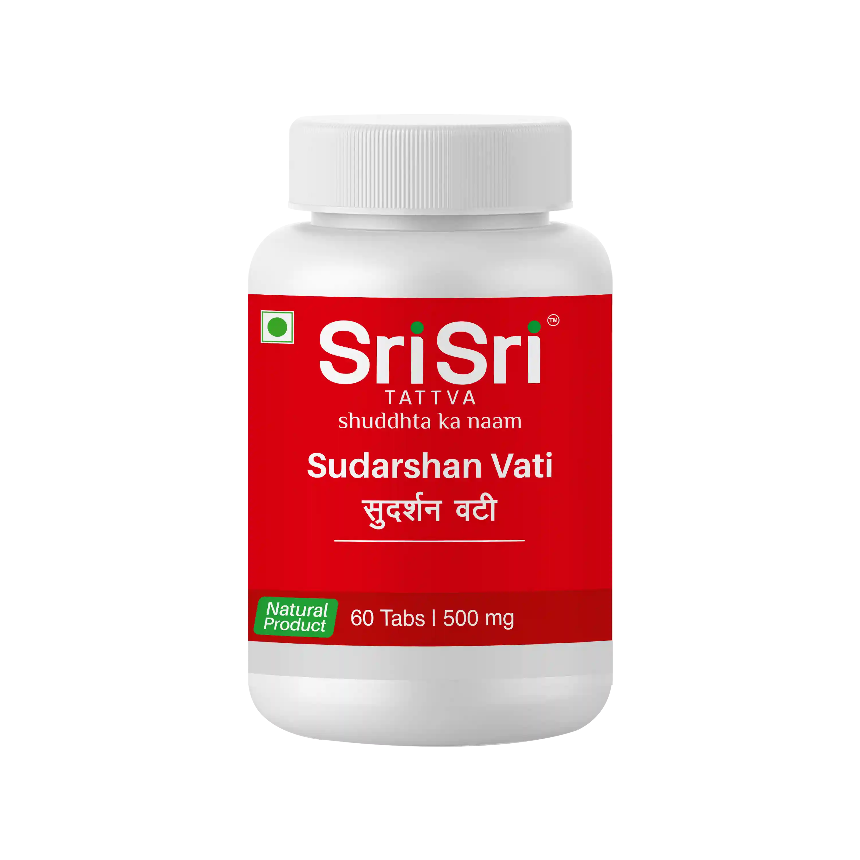 Sri Sri Tattva Sudarshan Vati - Fever & Liver Disorders , 60 Tabs | 500 Mg