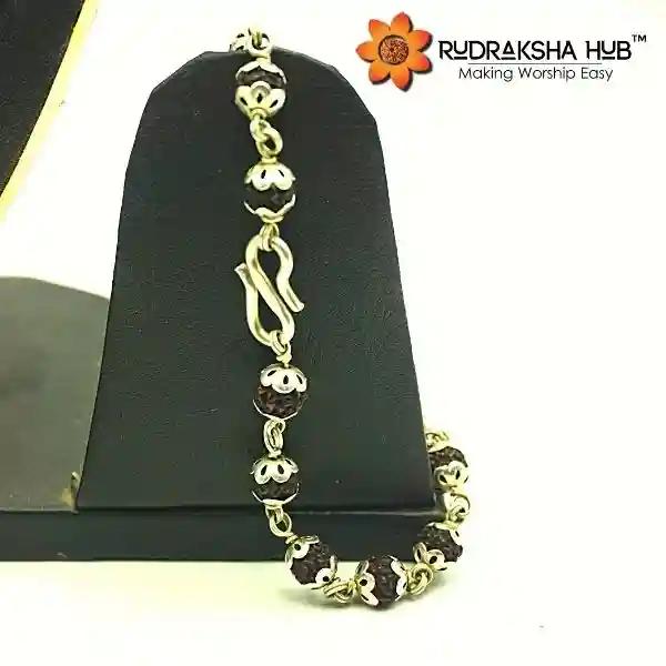 Black Rudraksha Pure Silver Bracelet