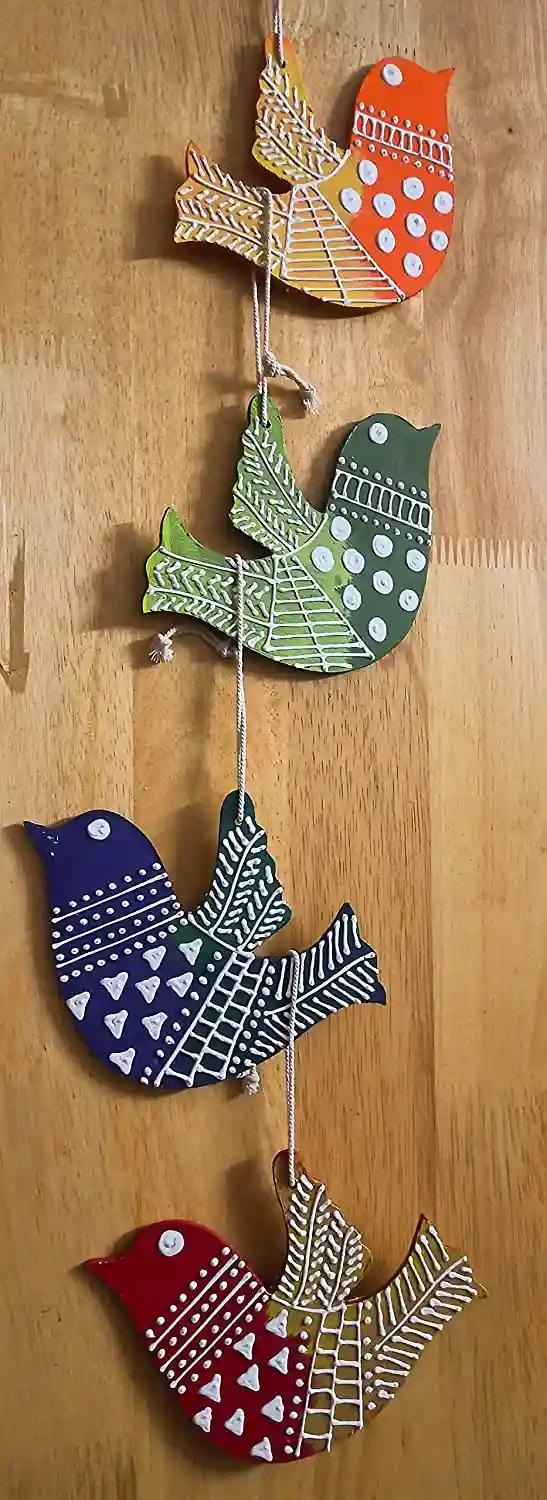 Wooden outlet origami bird wall decor