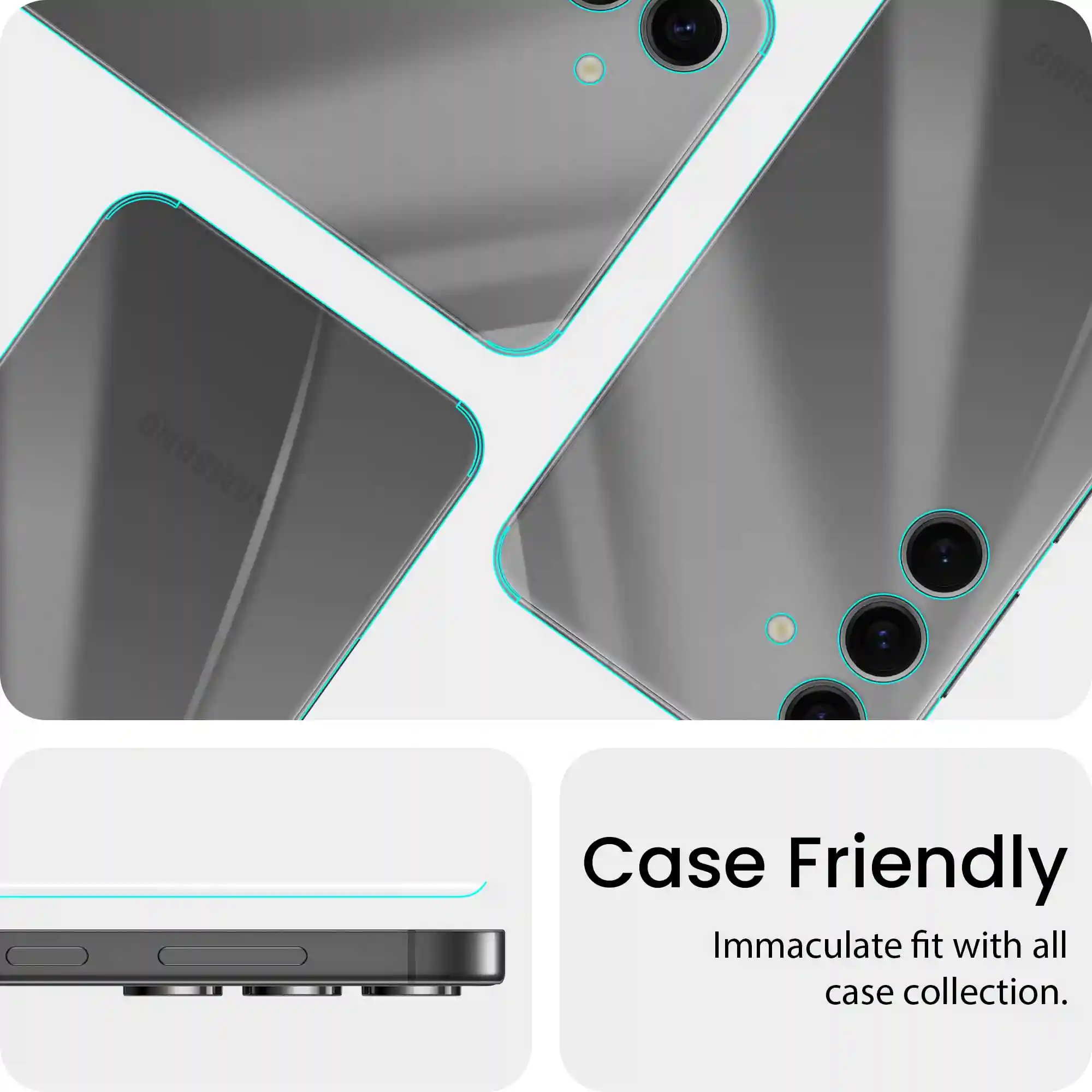 FIRST MART Screen Protector for Samsung Galaxy S24 5G - Back Nano Fiber Unbreakable Membrane Case Friendly Full Edge to Edge Screen Coverage & Installation Kit (Crystal Clear)