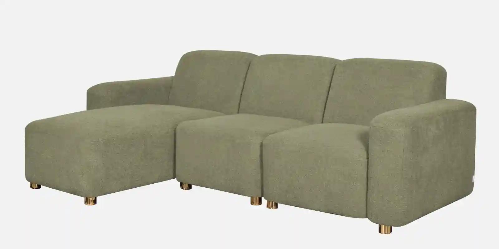 Pine Wood Polyester Fabric Sofa Grey -2 Seater RHS
