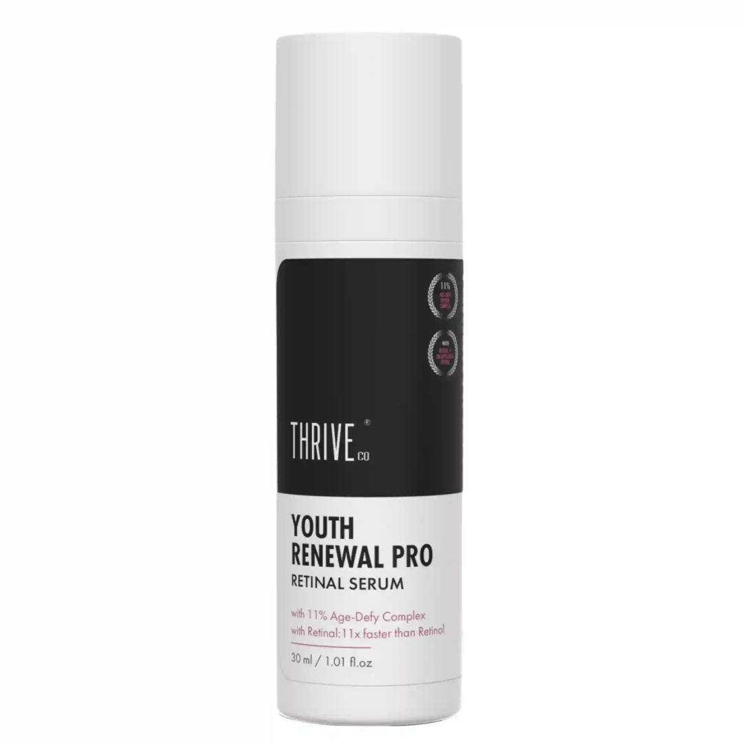 ThriveCo Youth Renewal Serum Pro For Anti-Ageing | Reduce Fine lines, Acne, Wrinkles | 30ml | Retinal serum: 11X Faster Than Your Retinol Serum | For Seasoned Retinol Users | Men & Women