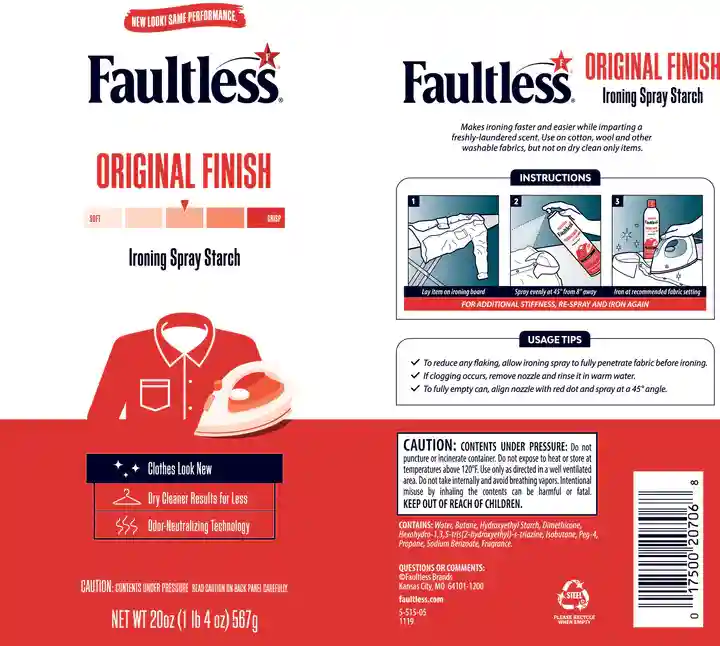 Faultless Original Finish Ironing Spray Starch 567g
