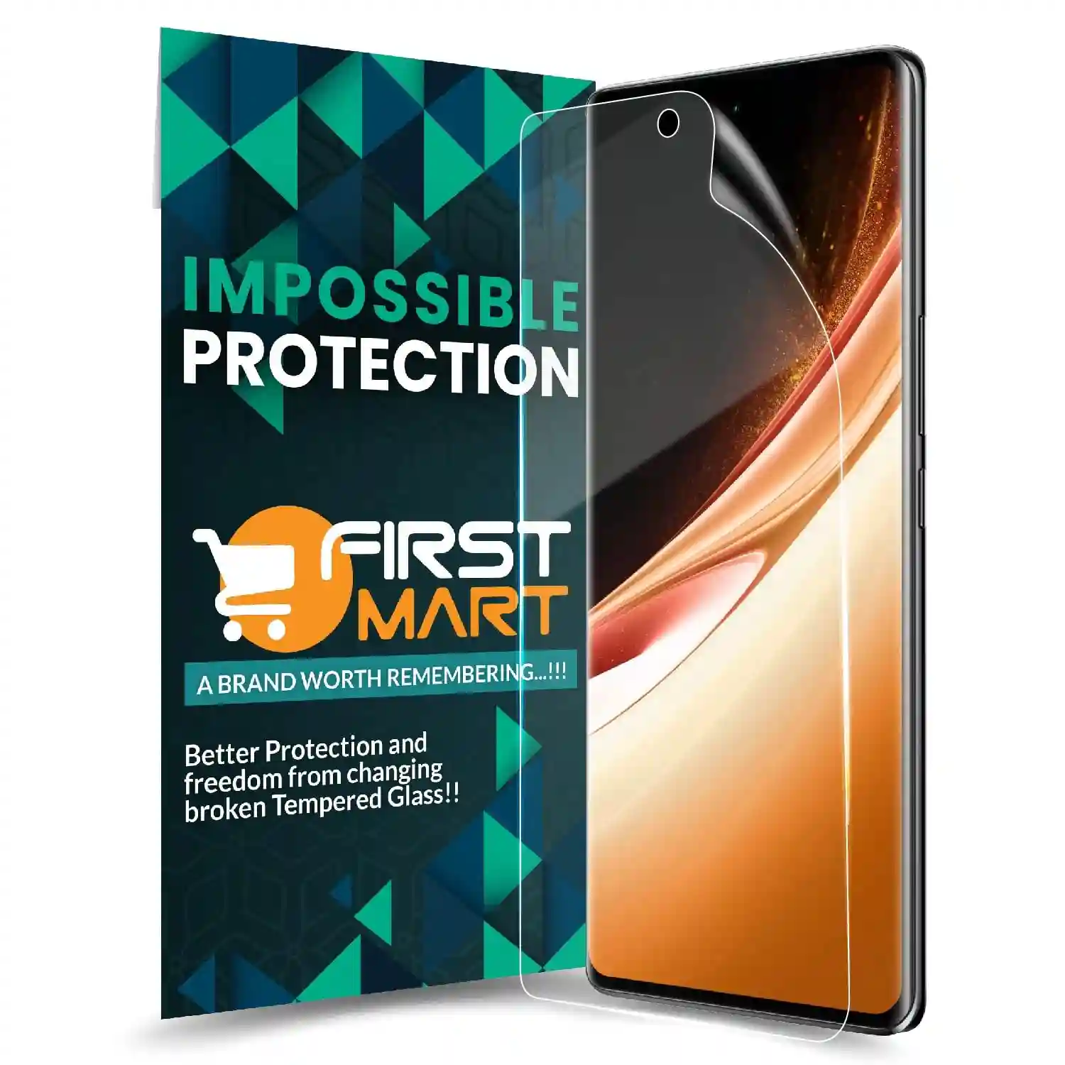 FIRST MART Screen Protector for Vivo V30 5G - Nanofiber Unbreakable Membrane Case Friendly Full Edge to Edge Screen Coverage & Installation Kit (Crystal Clear)