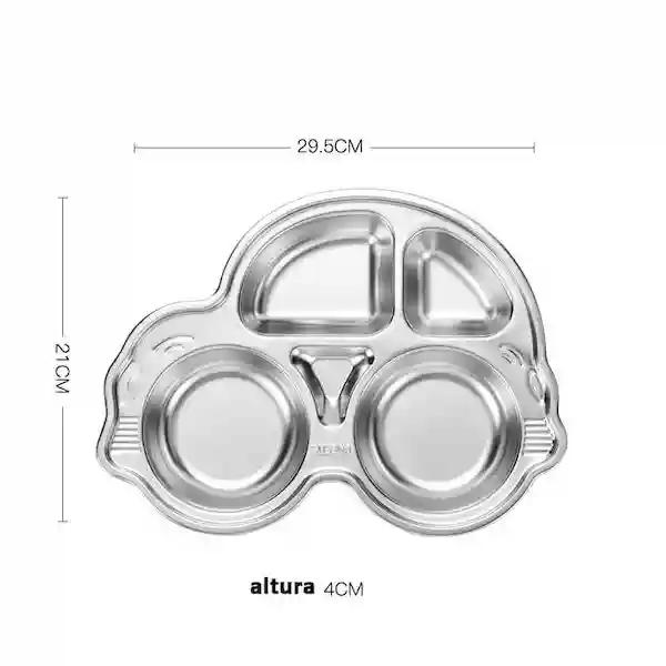 Kunya Stainless Steel Car Shape Lunch Plate