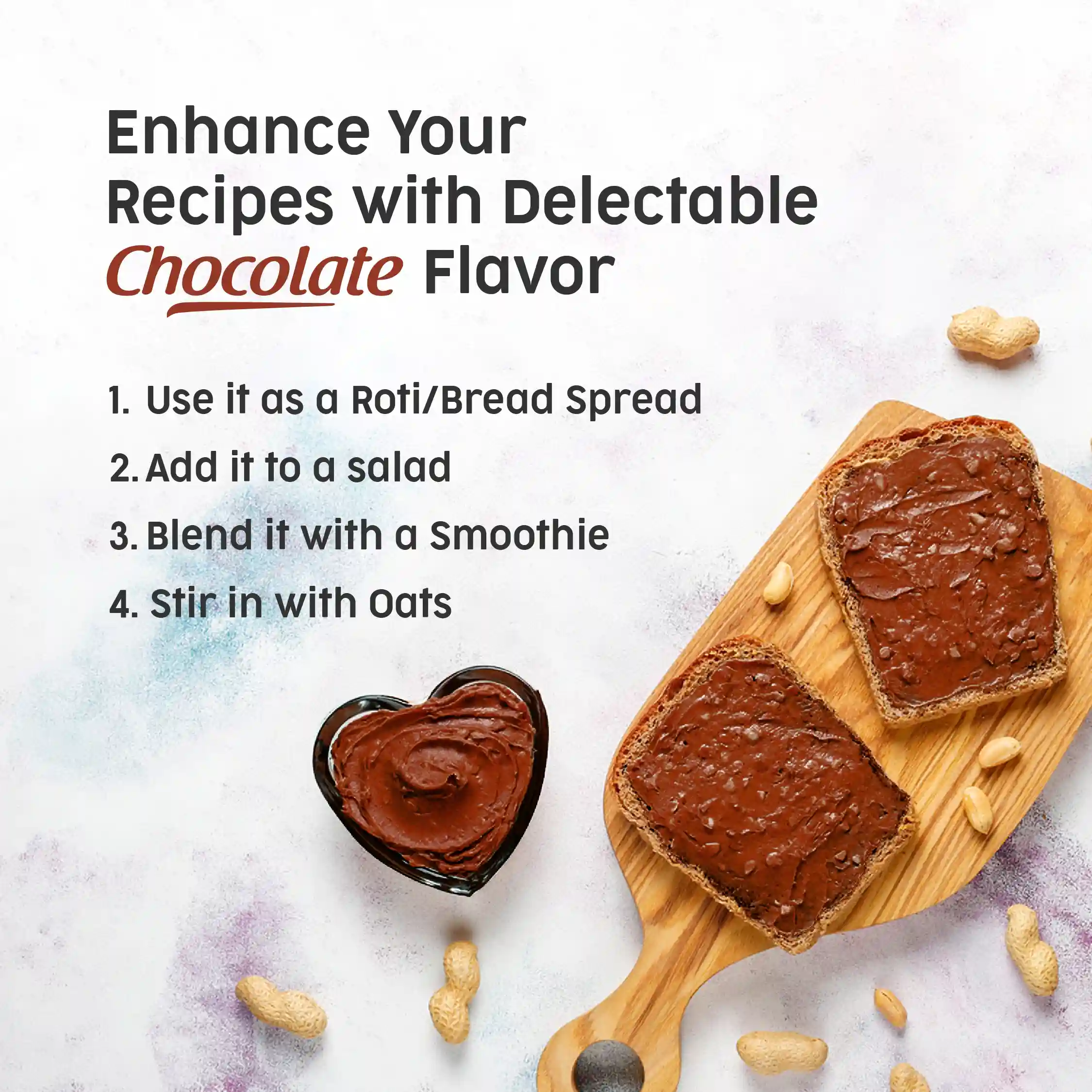 Chocolate Smooth Peanut Butter - 500 Gm