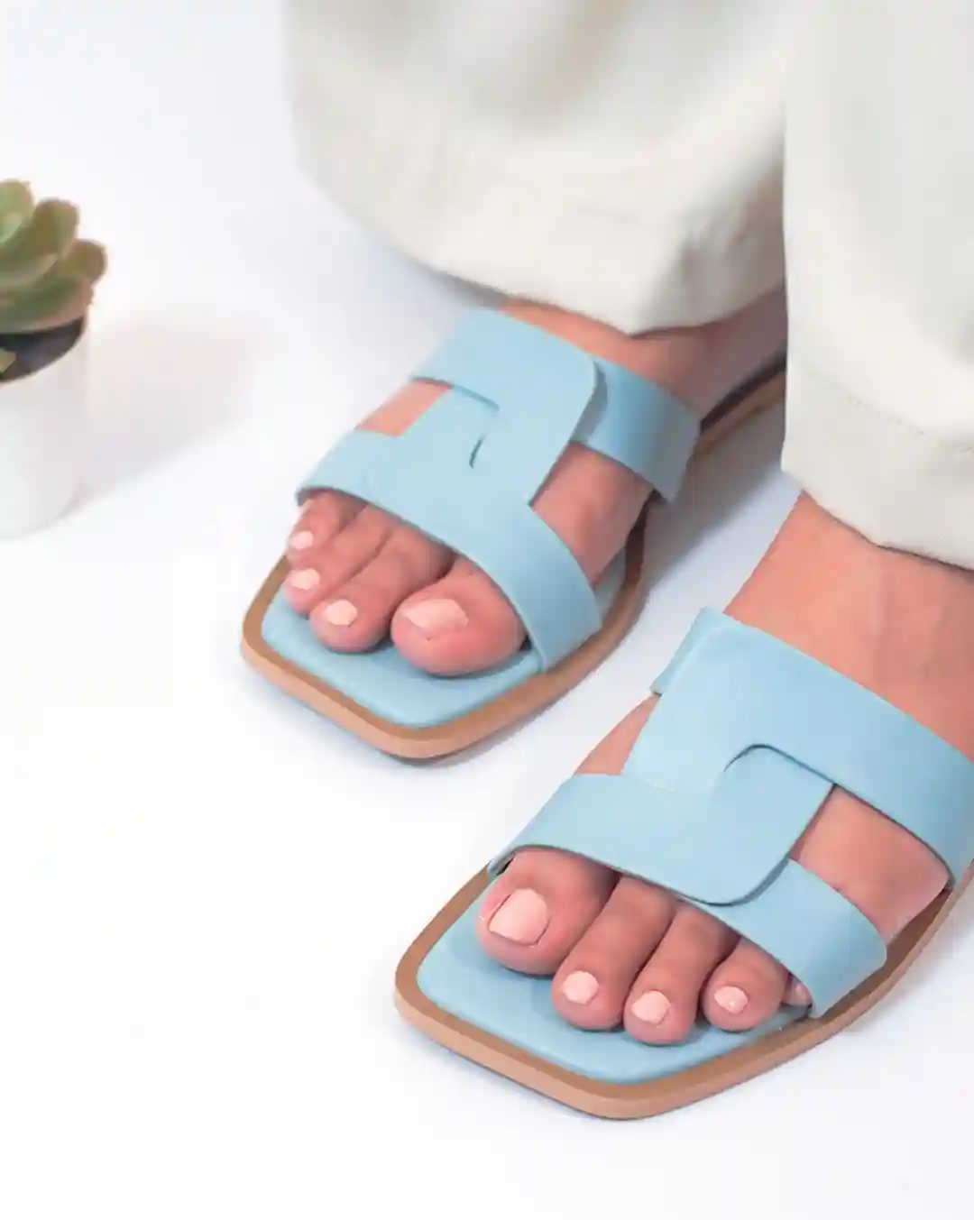 Hazel Blue Flat For Women (Size - 35)