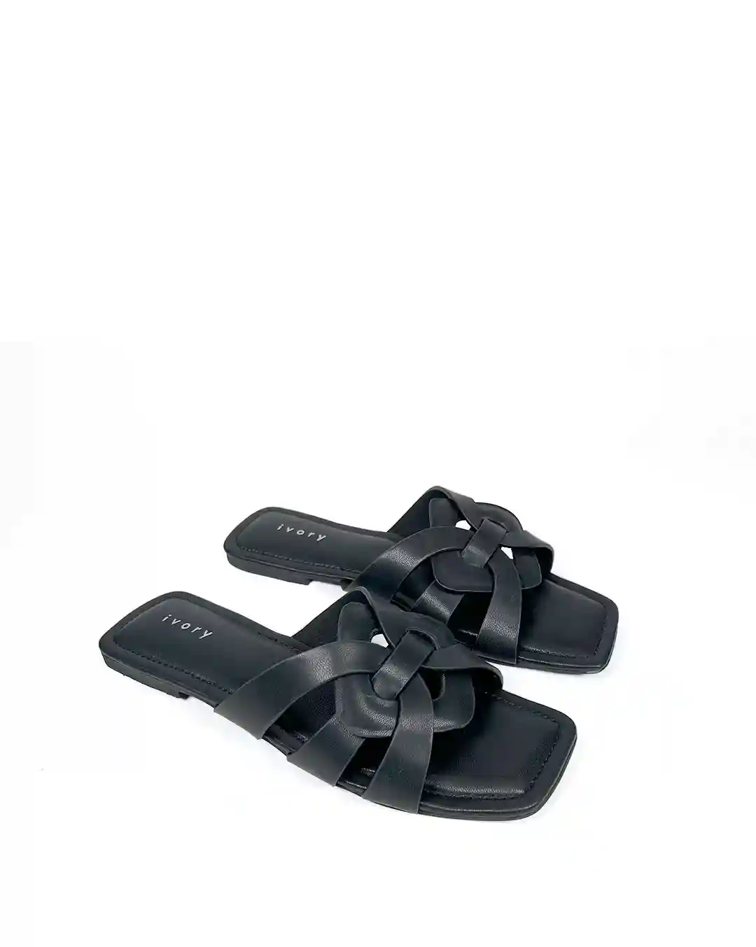 Sabrina Black Flats For Women (Size - 35)