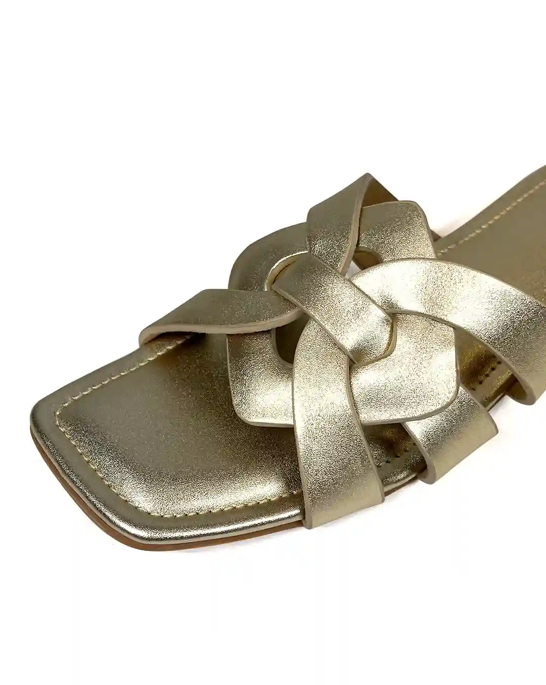 Sabrina Gold Flats For Women (Size - 35)