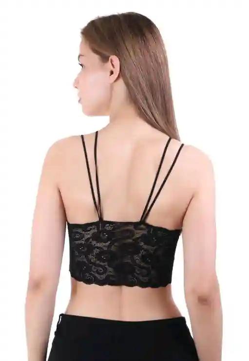 Fancy Lace Bra - Black (Size - 28)