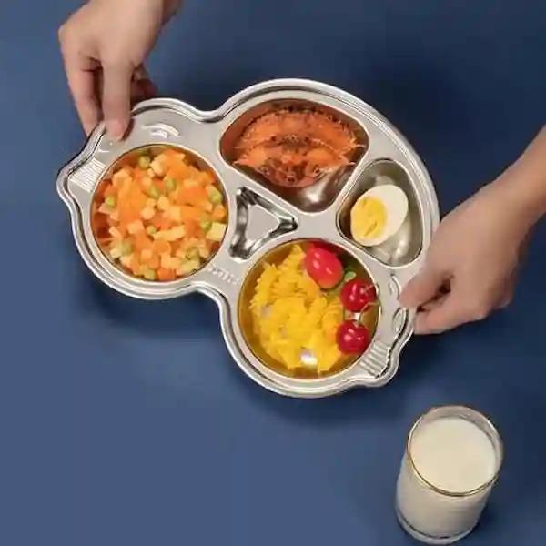 Kunya Stainless Steel Car Shape Lunch Plate