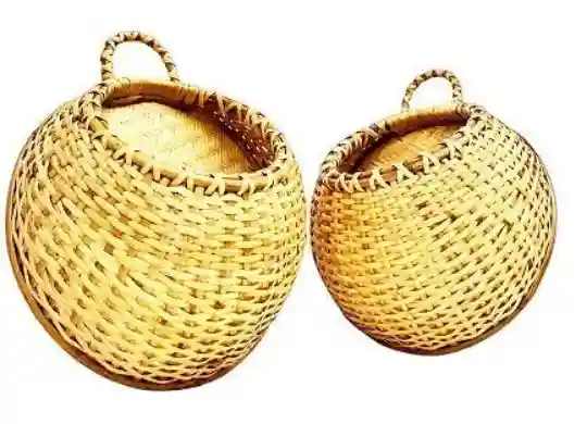 Cane Baskets Handwoven Fruit and Vegetable Storage
