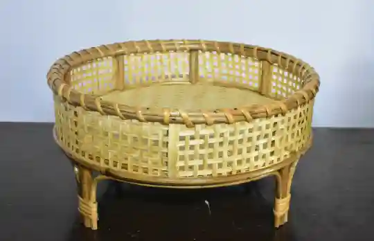 Cane Wood Round Basket