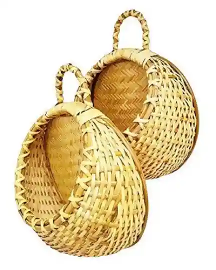 Cane Baskets Handwoven Fruit and Vegetable Storage