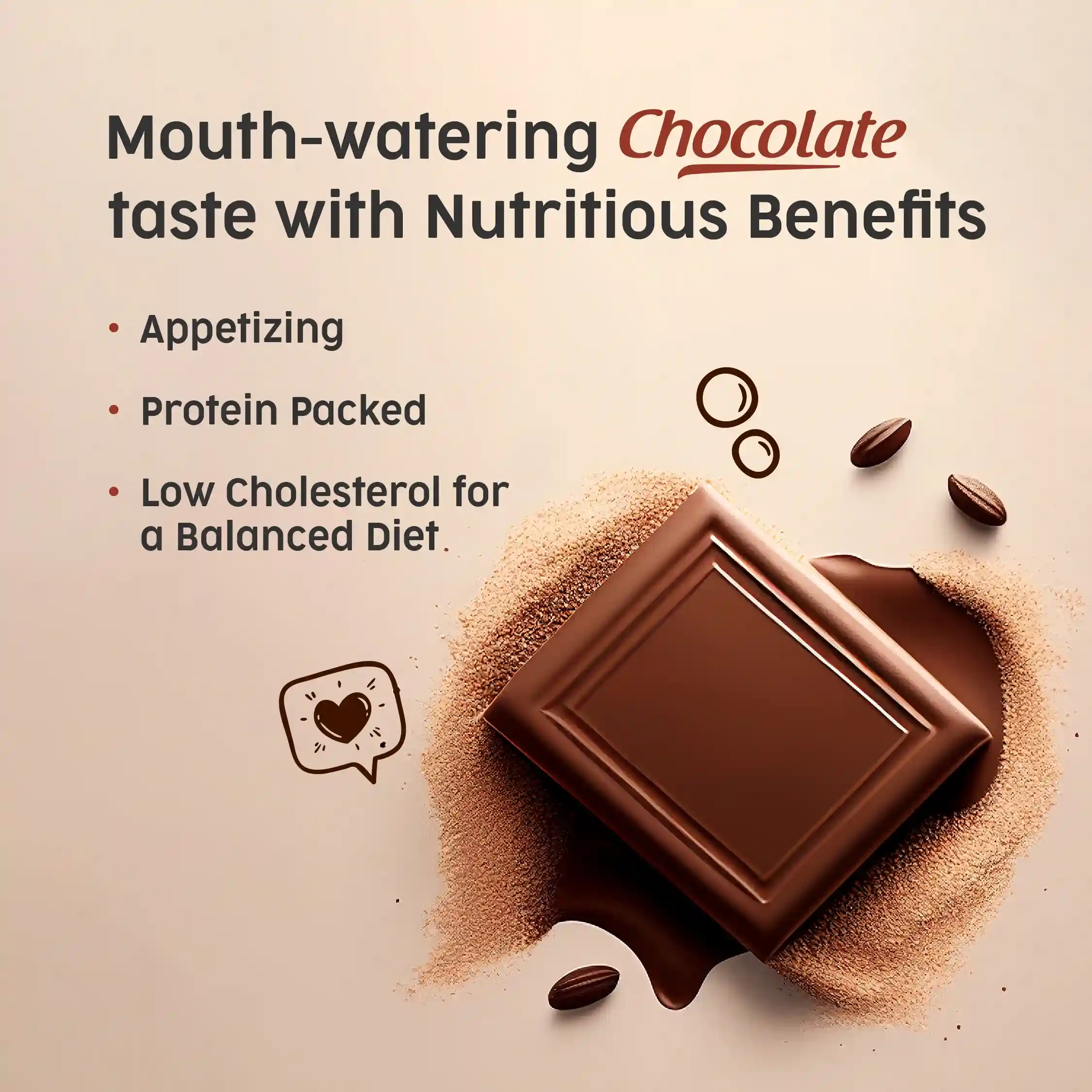 Chocolate Smooth Peanut Butter - 500 Gm