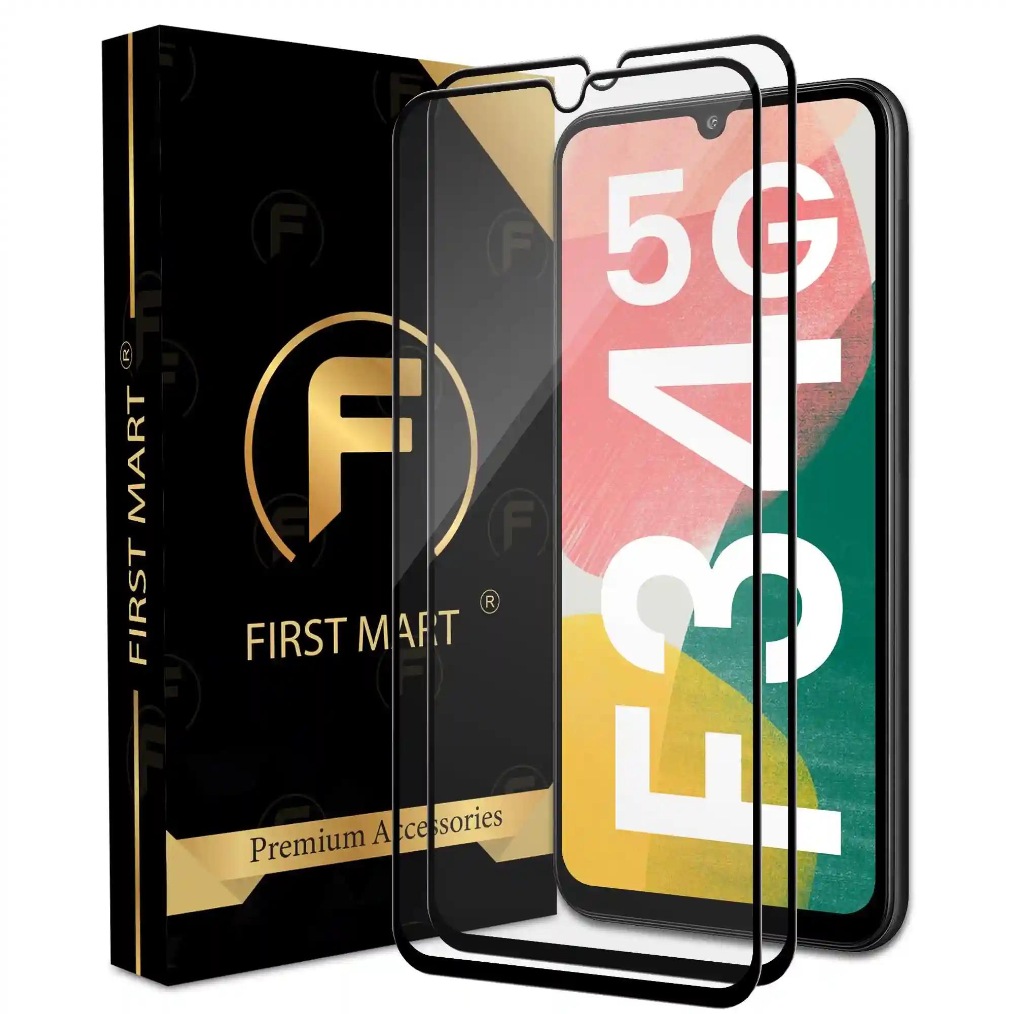 FIRST MART Premium Tempered Glass for Samsung Galaxy F34 5G / Samsung A34 5G / Samsung M34 5G with Edge to Edge Coverage and Easy Installation Kit, Pack of 2