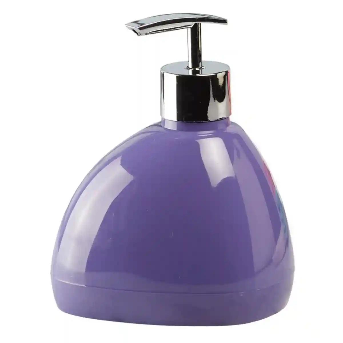 Kookee Acrylic Liquid Handwash Soap Dispenser pump for Bathroom, Hand wash refillable bottle for Kitchen wash basin, Set of 1 - Purple (8649)