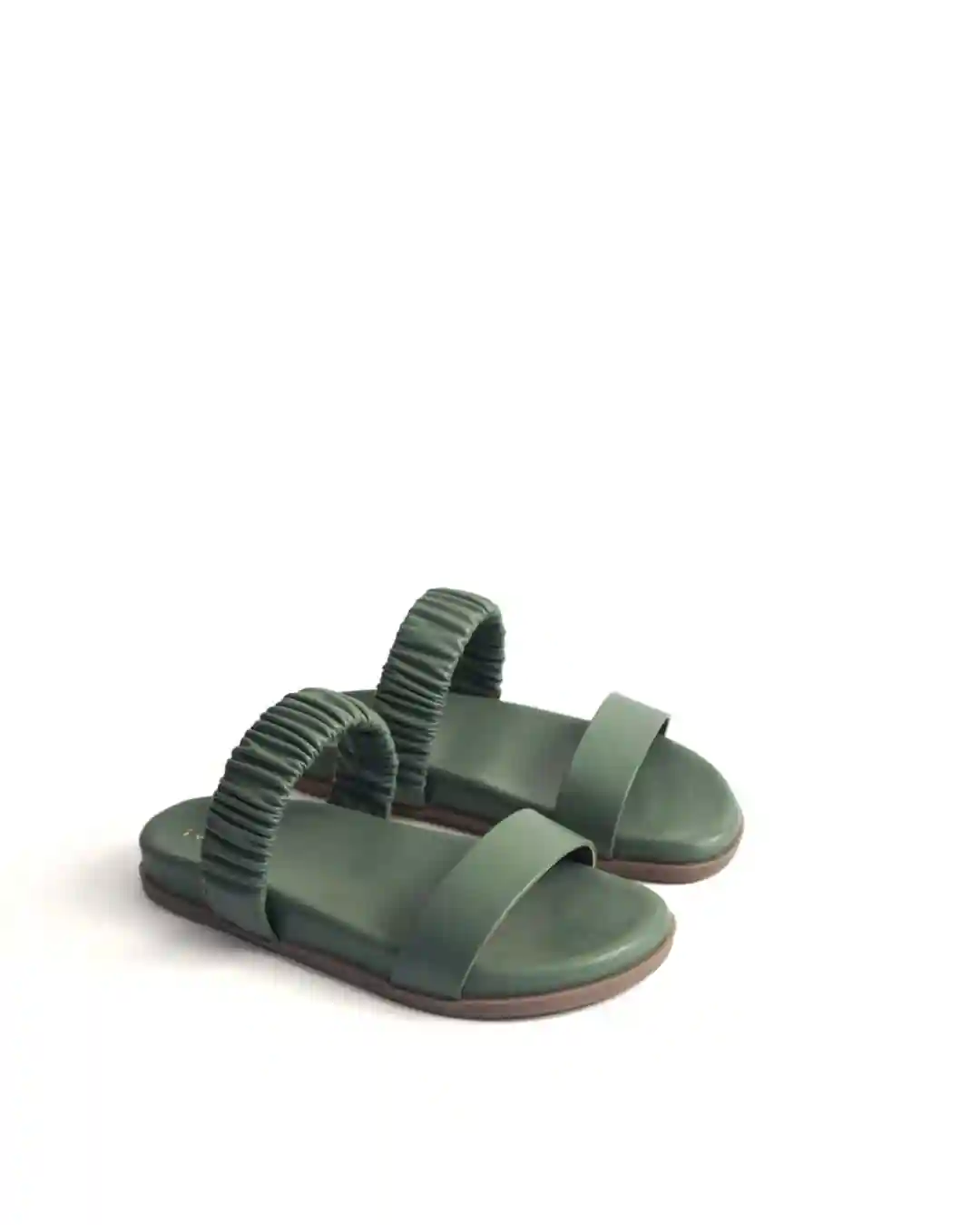 Mae Olive Green Flats For Women (Size - 36)