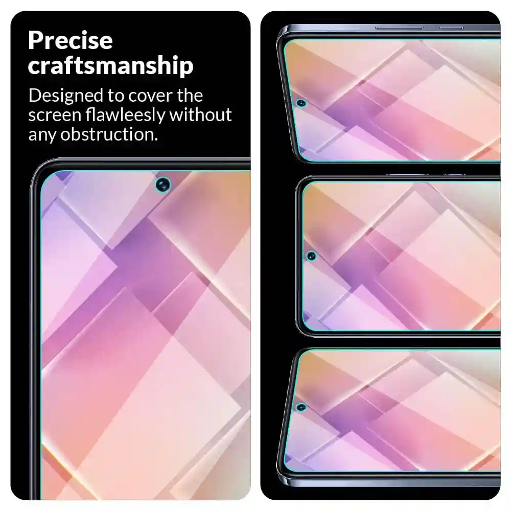 FIRST MART Screen Protector for Vivo Y200e 5G - Impossible Fiber Case Friendly Screen Protection & Installation Kit (Gaming Clear)