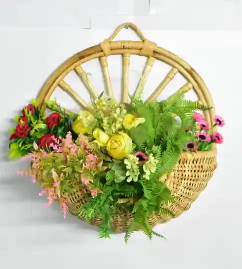 Cane Crafted Rising Sun Basket for Extra Storage