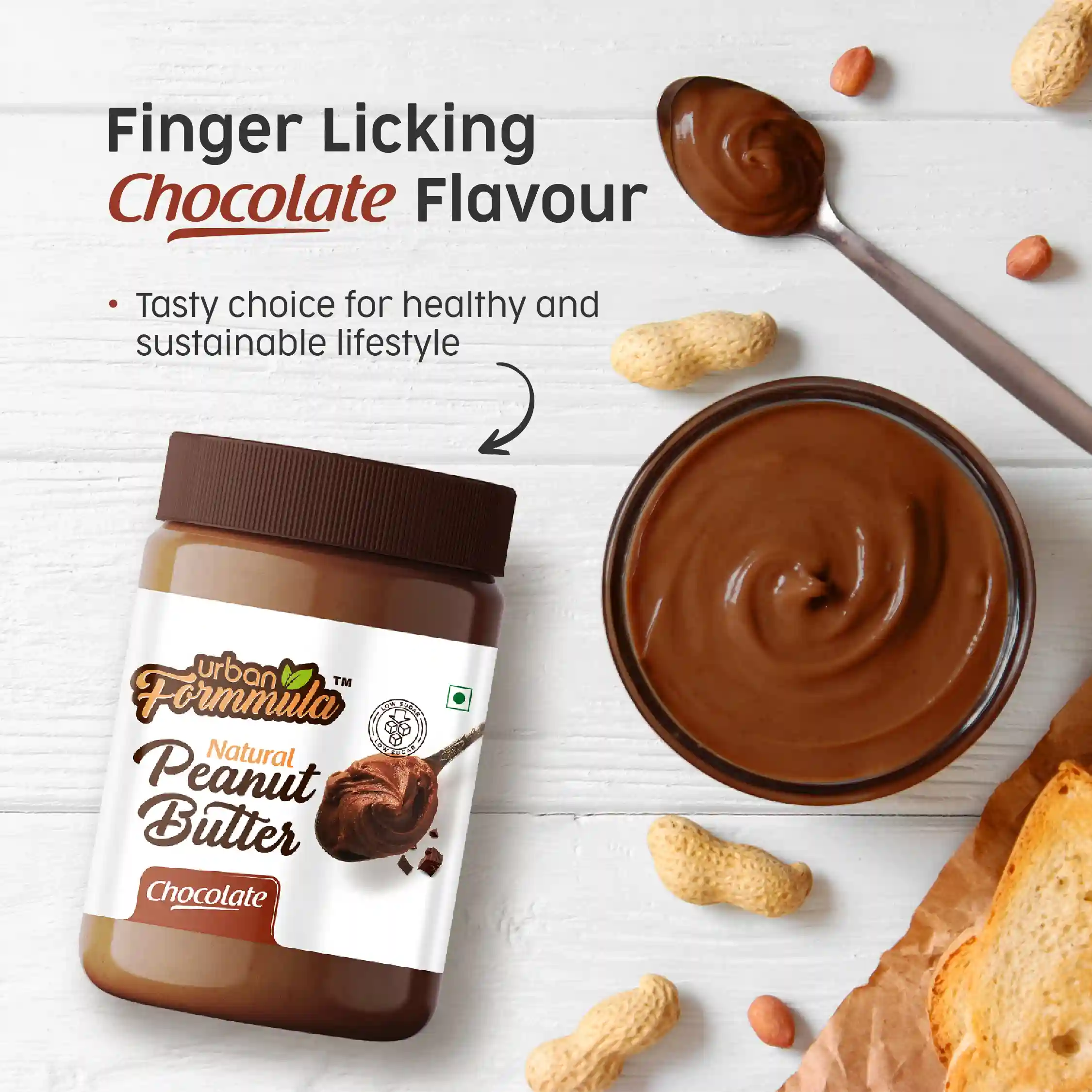 Chocolate Smooth Peanut Butter - 500 Gm
