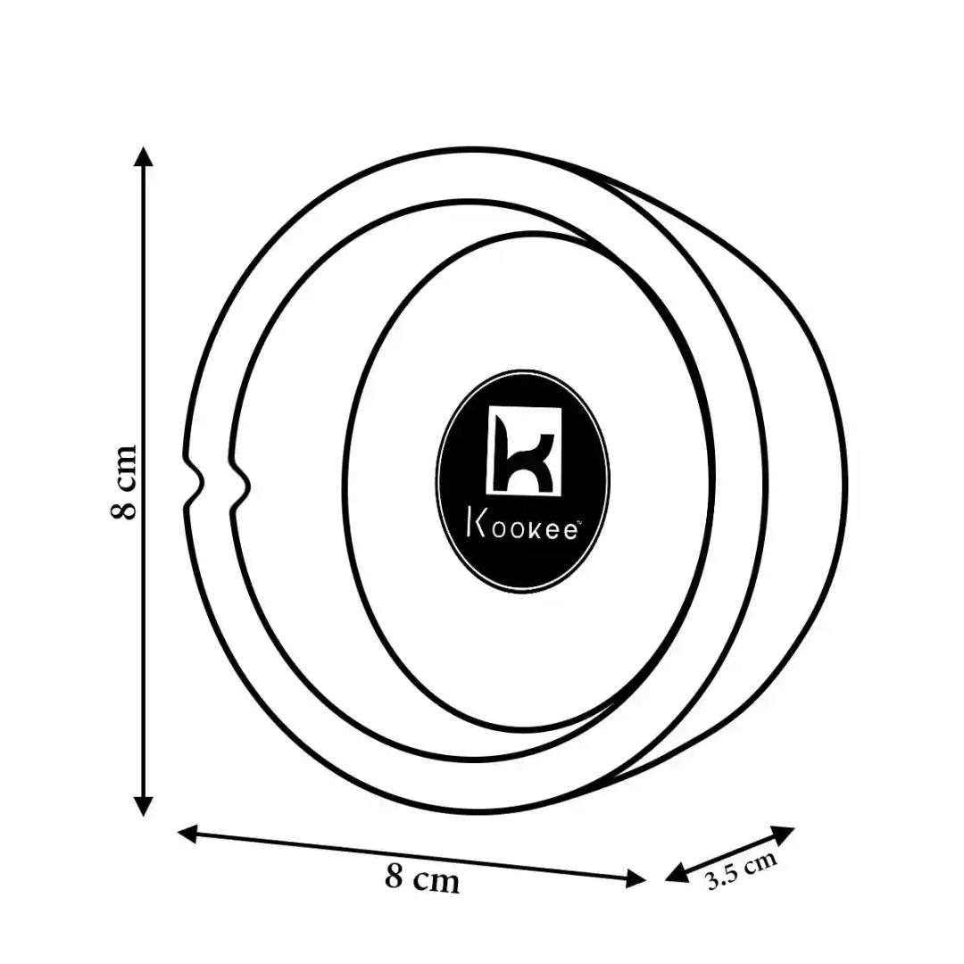 Kookee Glass Ashtray for Outdoor Indoor Transparent Modern Home Decor Tabletop Ashtray for Smokers, Printed, Round (Diameter: 8.5cm) (9810)