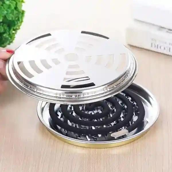 Kunya Mosquitoes Coils Holder with Mesh Cover Repellant Rack Fireproof Incense Burner Mosquitoes Coils Box Home Decor