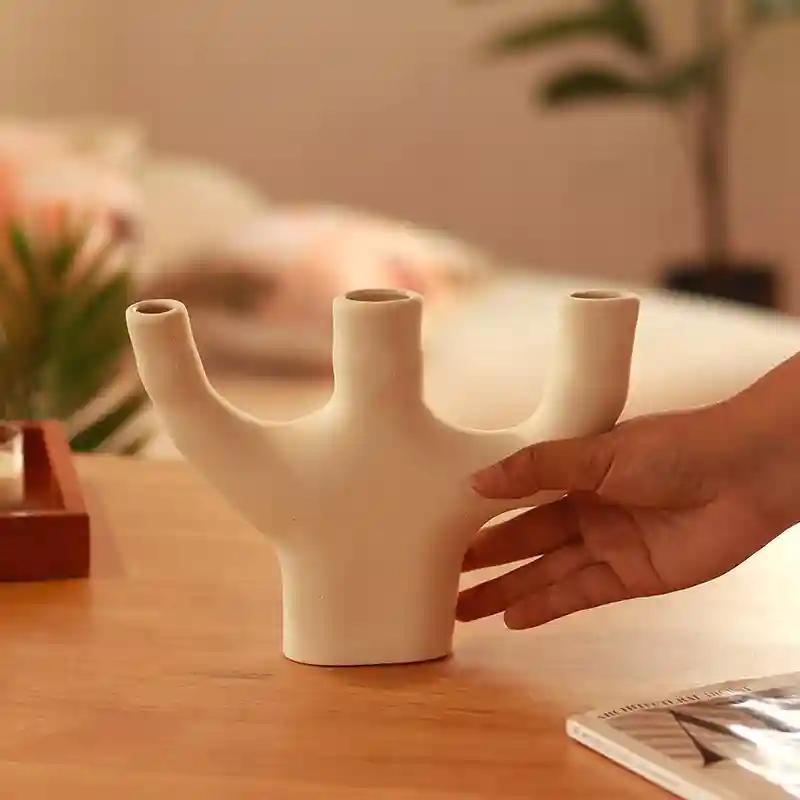3 Hands Of Candle Holder / Vase