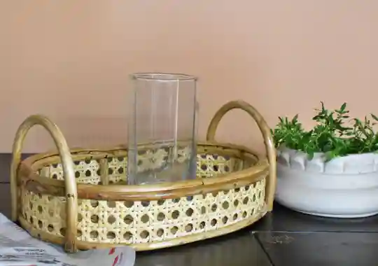 Rattan Oval Gifting Tray