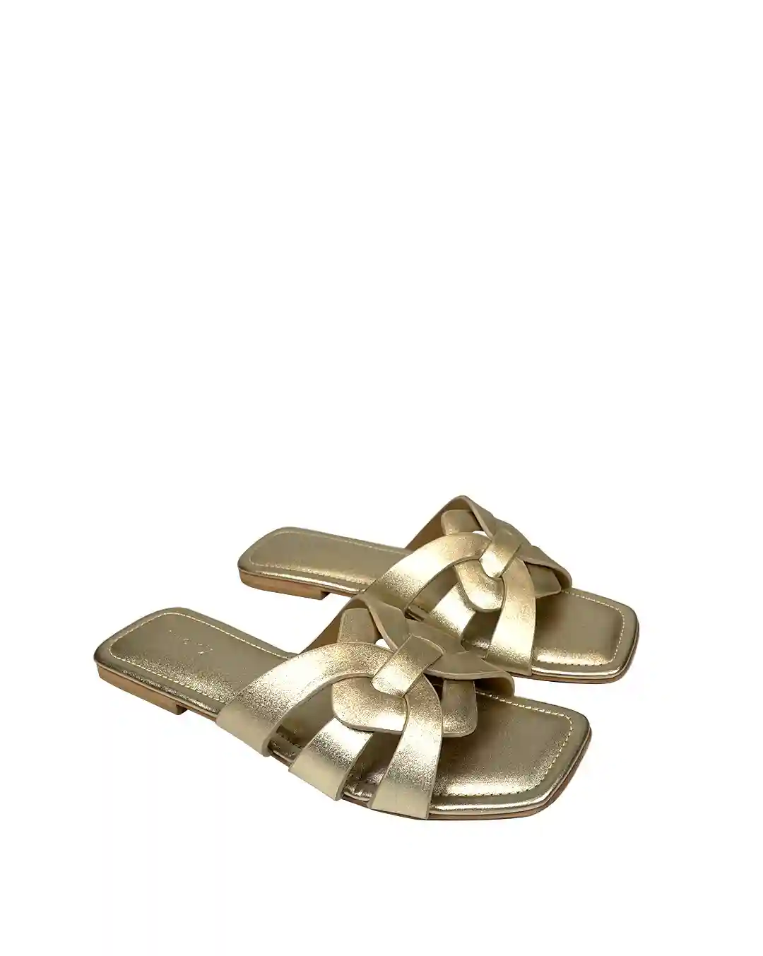 Sabrina Gold Flats For Women (Size - 35)