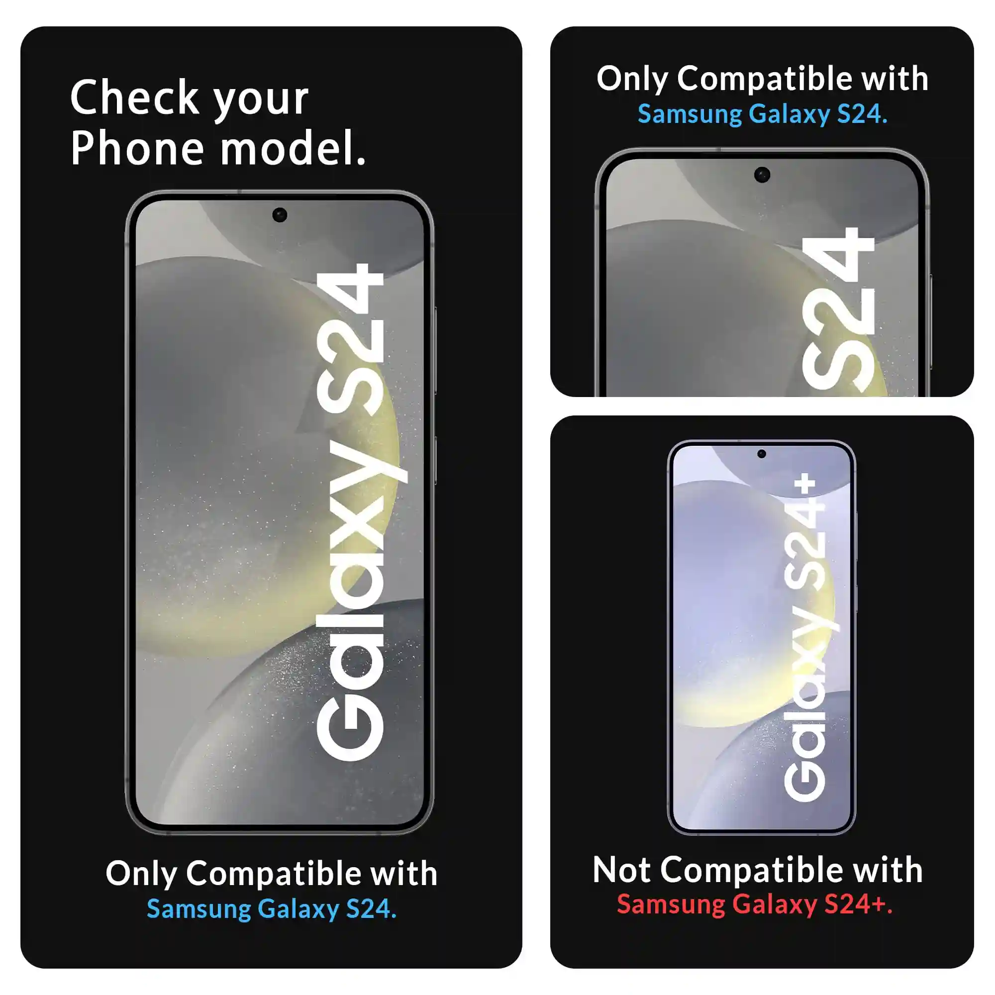 FIRST MART Tempered Glass and Camera Lens for Samsung Galaxy S24 5G with Edge to Edge Screen Coverage and Easy Installation | Black