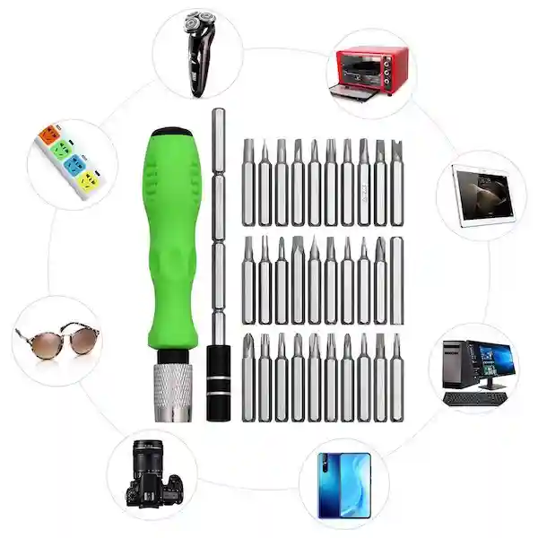 32-in-1 Mini Screwdrivers Set with Case, Precision Screwdriver Kit, 32 in 1 Magnetic Repair Tool Kit, With Flexible Bar, Adjustable Length
