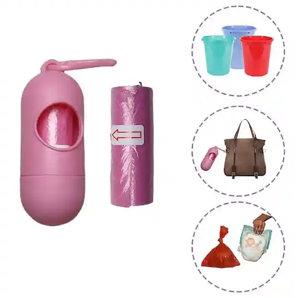 Kunya Plastic Portable Disposable Baby Diaper Nappy Garbage Bag - 6 Garbage Roll Of 20 Bags Each Refill