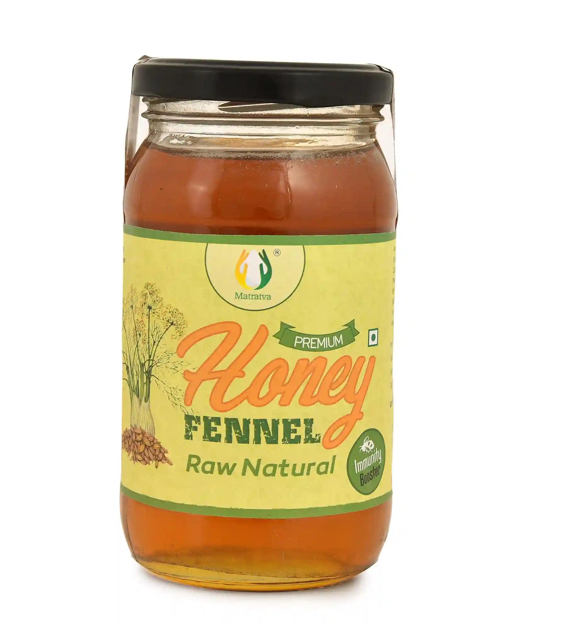 MATRATVA Raw Fennel Honey Directly From Bee Farms Unpasteurised | 1 Kg