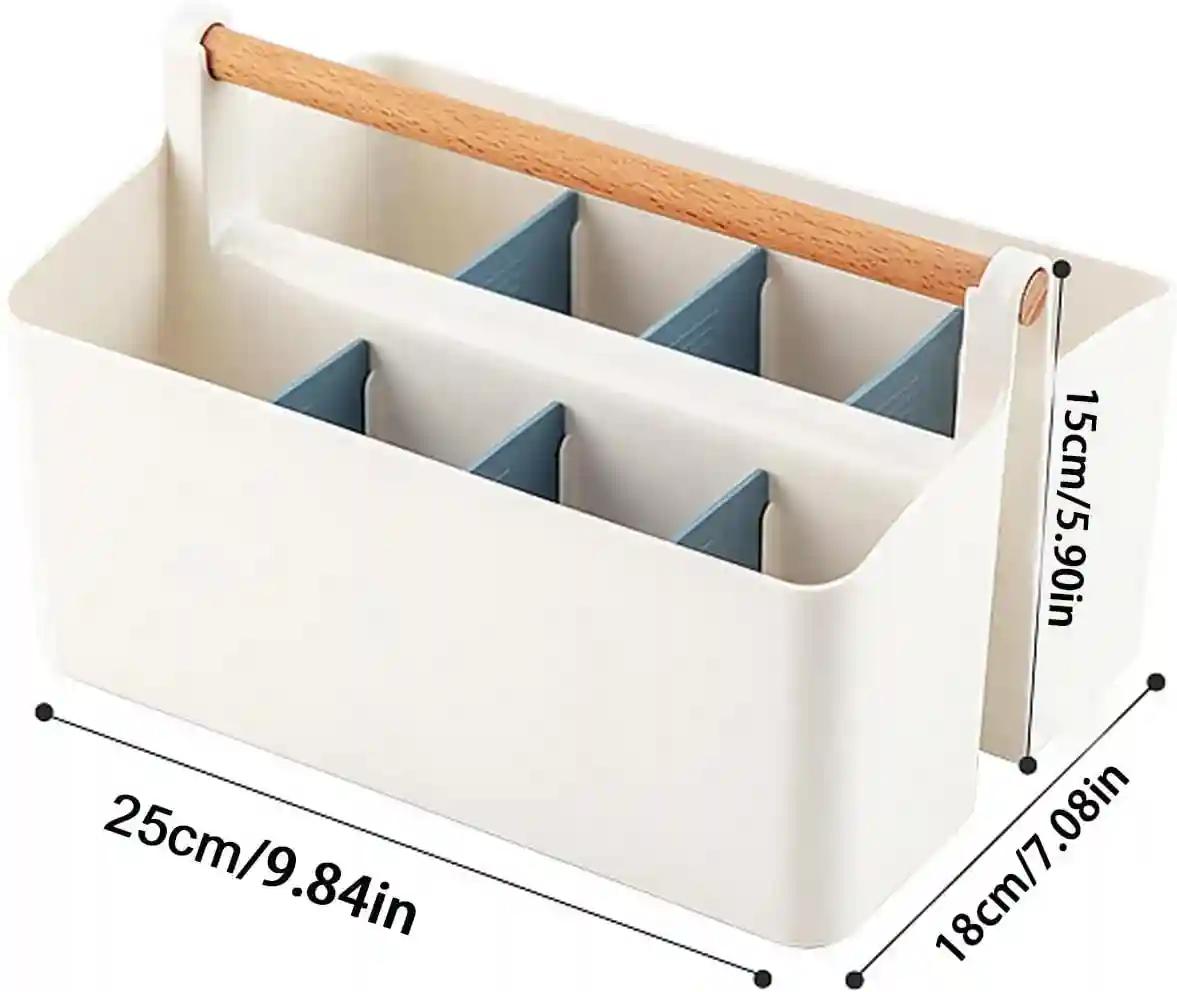 ARHAT ORGANIZERS Storage Caddy With Adjustable Dividers - Blue