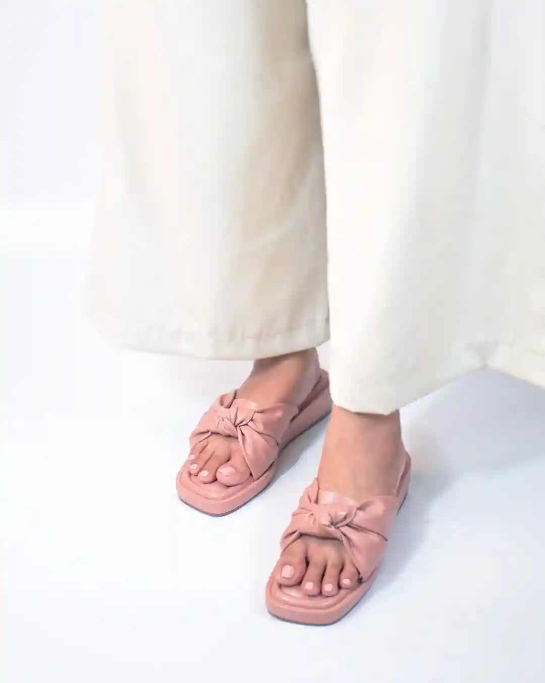 Jocelyn Peach Flats For Women (Size - 35)