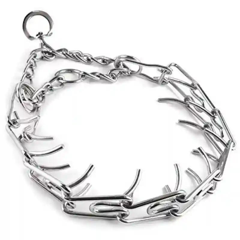 PSK PET MART Stainless Steel Chrome Plated Prong Collar For Dog