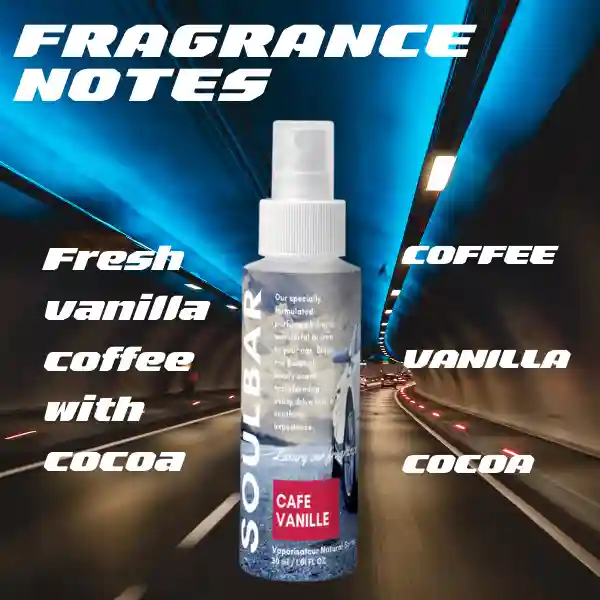 Cafe Vanille & Ylang Musk Car Perfume Spray - Pack of 2