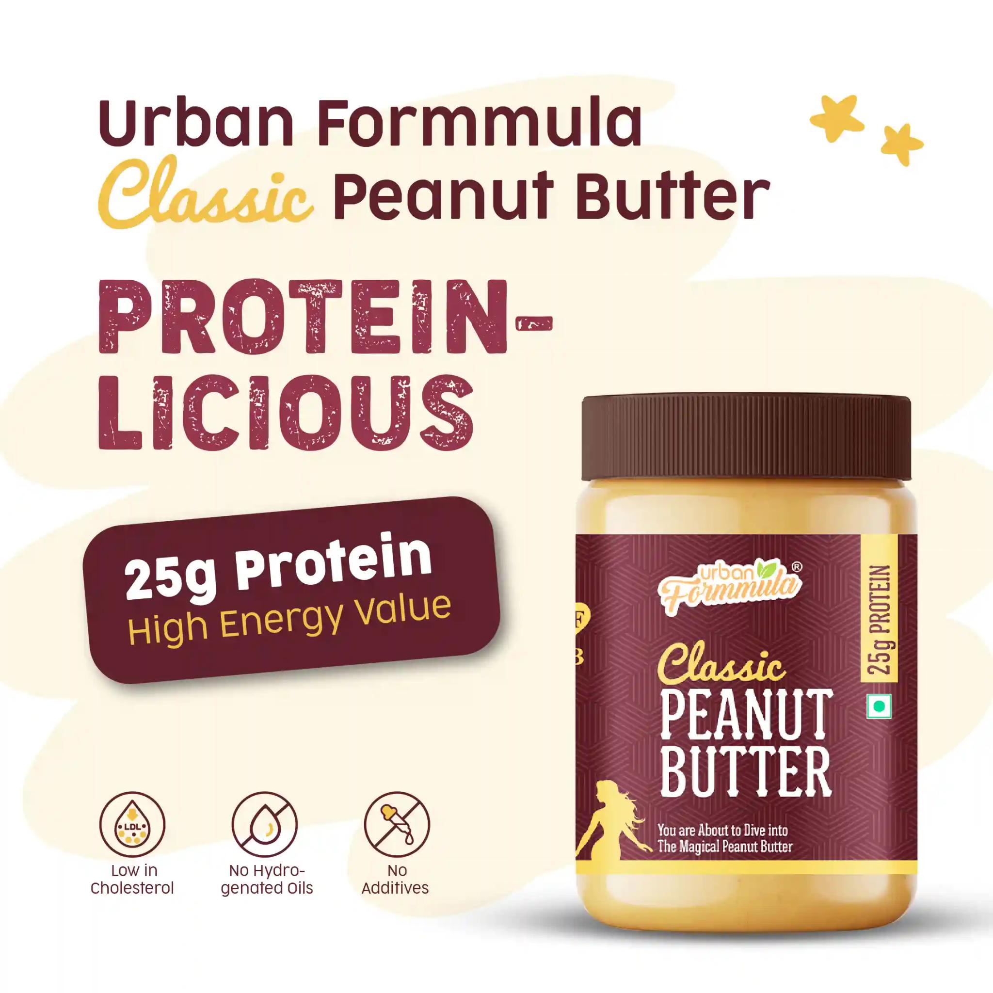 Classic Peanut Butter (Smooth) - 500 Gm (Pack of 1)