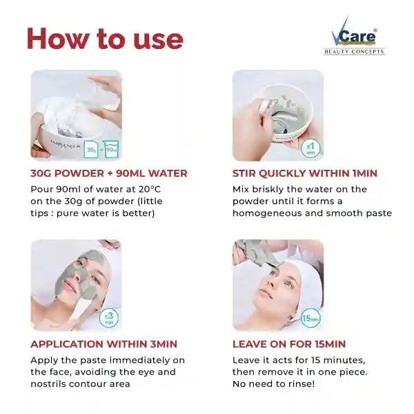 Vcare Jelly Matcha Green Tea Peel Off Mask For Facials Skincare |Face Mask Powder 250g - Facial Skin Care Product for Women Smoothing, Moisturizing, Cleansing, Refreshing