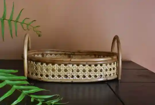 Rattan Oval Gifting Tray