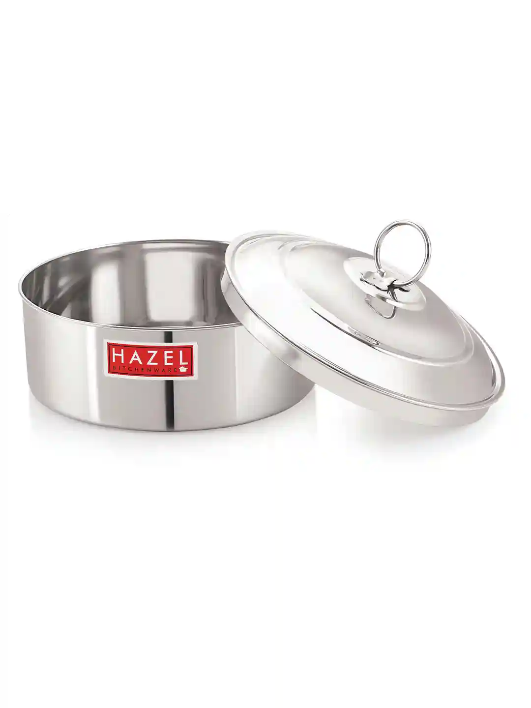 HAZEL Stainless Steel Casserole for Roti With Lid | Chapati Casserole with Lid | Steel Roti Dabba for Serving | Hotcase for food serving, Silver (Stainless Steel, 1550 ML)