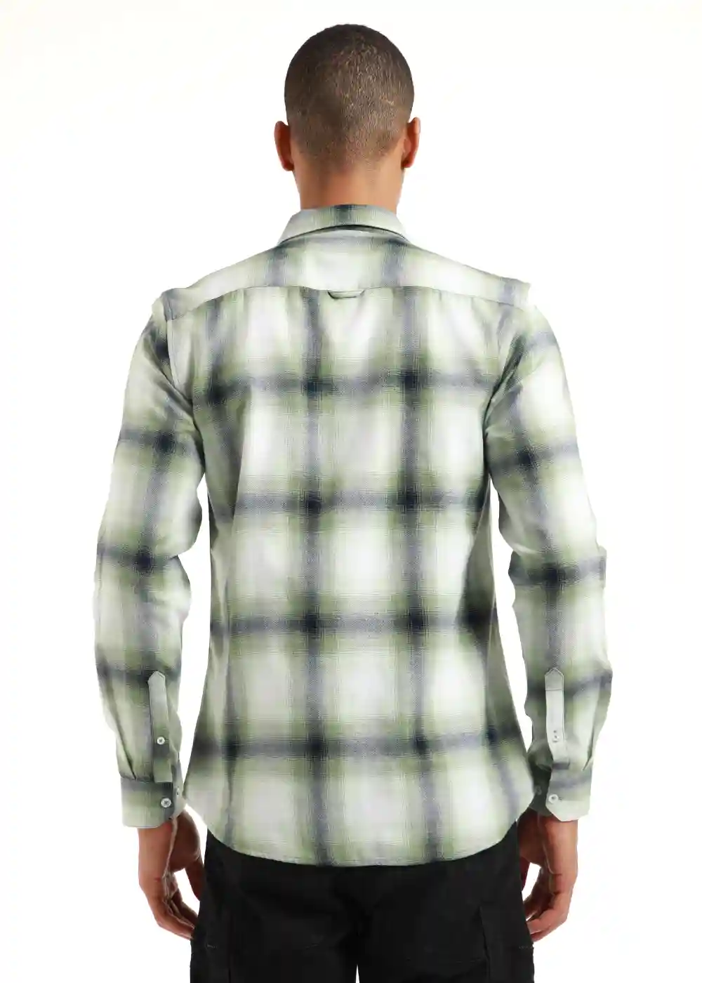Banana Club Melange Check Leaf Green Shirt- (Small)