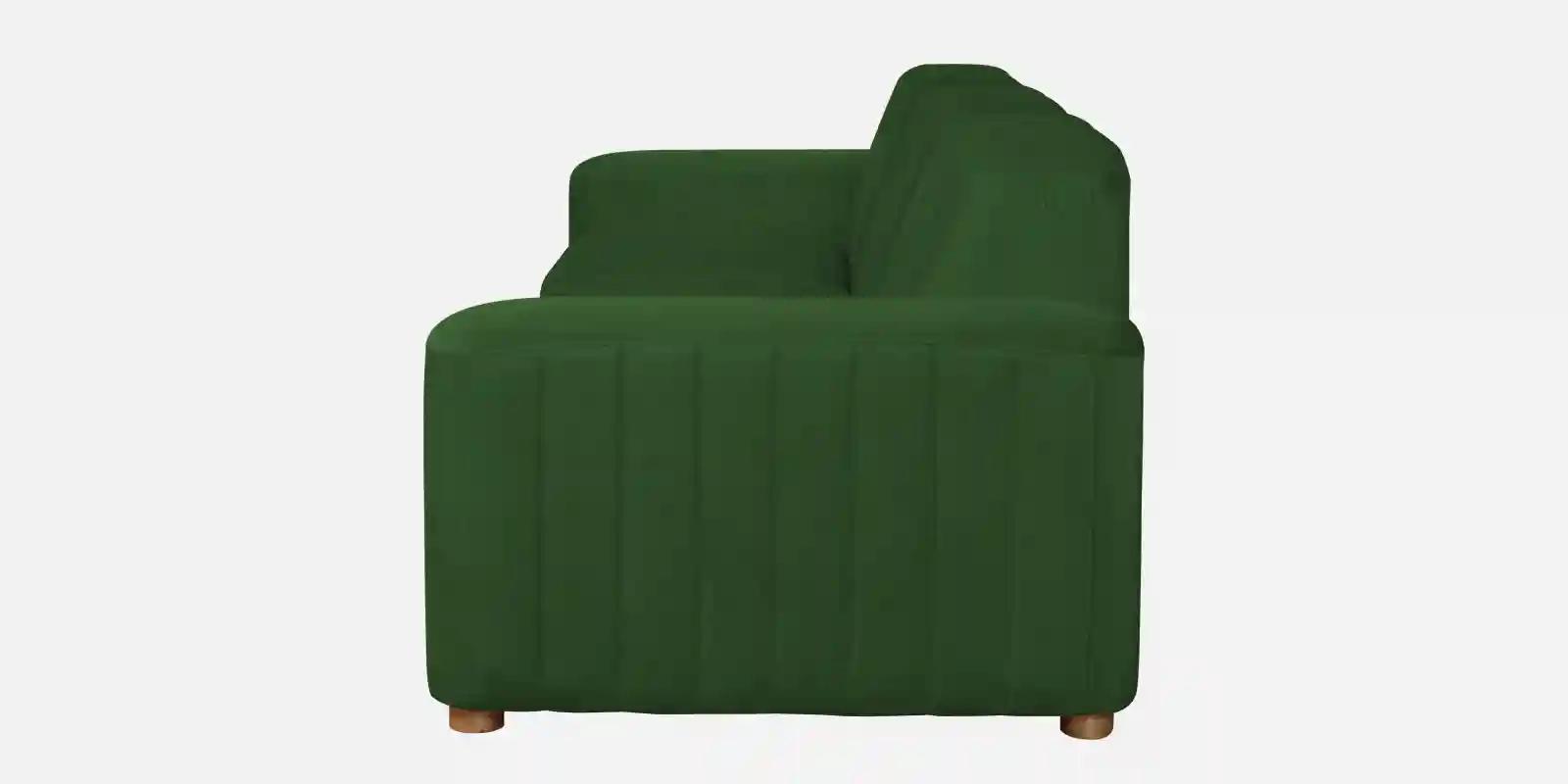 Pine Wood Polyester Fabric Green 3- Seater Sofa